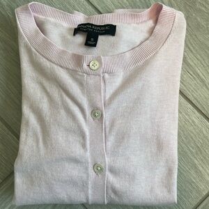 Banana Republic Stretch Cotton Pink Button Front Cardigan - Size Small